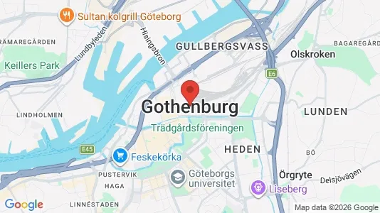 Butikslokaler att hyra i Göteborg Östra - kort over placeringen