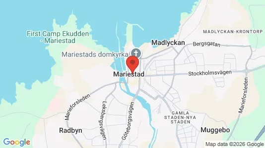 Butikslokaler att hyra i Mariestad - kort over placeringen