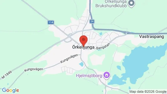 Butikslokaler att hyra i Örkelljunga - kort over placeringen