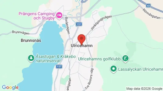 Butikslokaler att hyra i Ulricehamn - kort over placeringen
