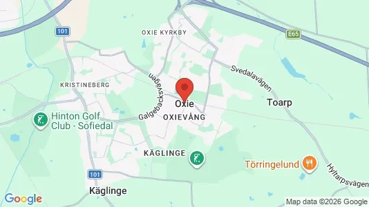 Butikslokaler att hyra i Oxie - kort over placeringen