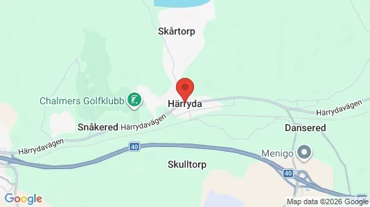 Butikslokaler att hyra i Härryda - kort over placeringen