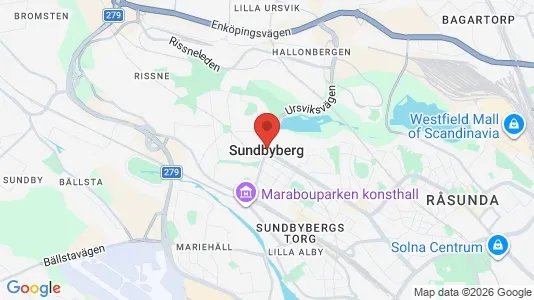 Butikslokaler att hyra i Sundbyberg - kort over placeringen