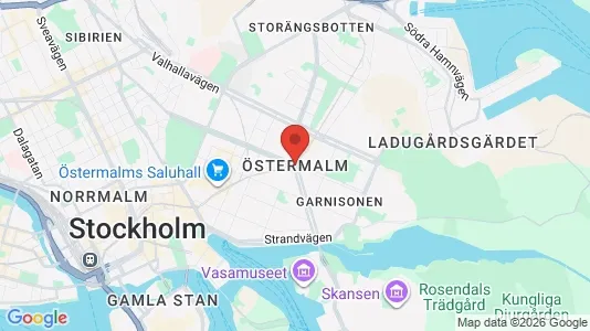 Butikslokaler att hyra i Östermalm - kort over placeringen
