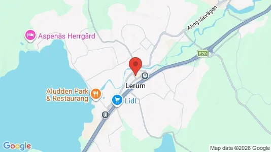 Butikslokaler att hyra i Lerum - kort over placeringen