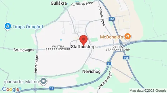 Butikslokaler att hyra i Staffanstorp - kort over placeringen