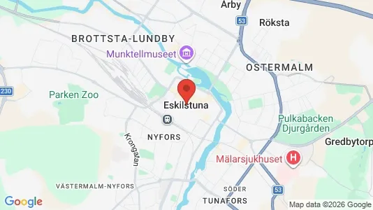 Butikslokaler att hyra i Eskilstuna - kort over placeringen
