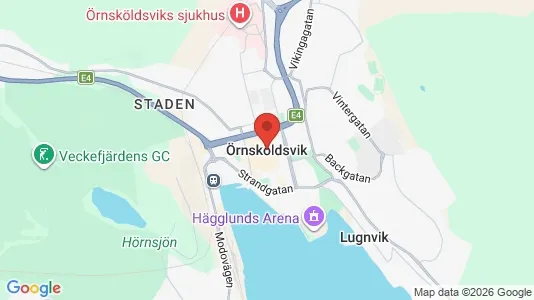 Butikslokaler att hyra i Örnsköldsvik - Bild från Google Street View
