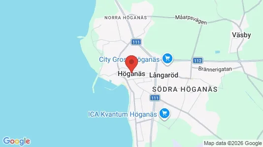 Butikslokaler att hyra i Höganäs - kort over placeringen