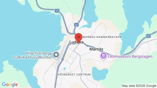 Kontorslokaler att hyra i Ludvika - kort over placeringen