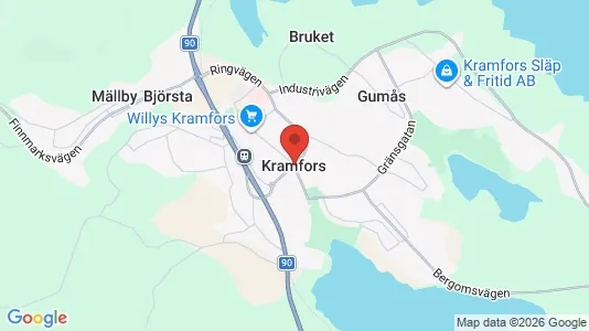 Butikslokaler att hyra i Kramfors - Bild från Google Street View