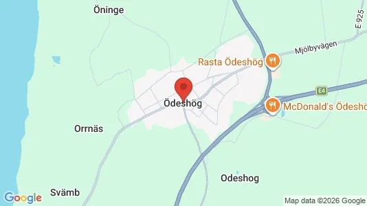 Butikslokaler att hyra i Ödeshög - kort over placeringen
