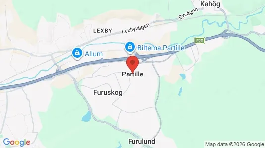 Butikslokaler att hyra i Partille - kort over placeringen