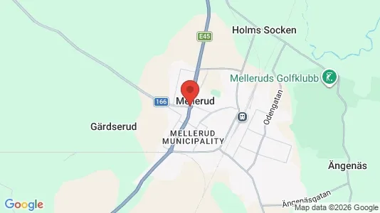 Butikslokaler att hyra i Mellerud - kort over placeringen