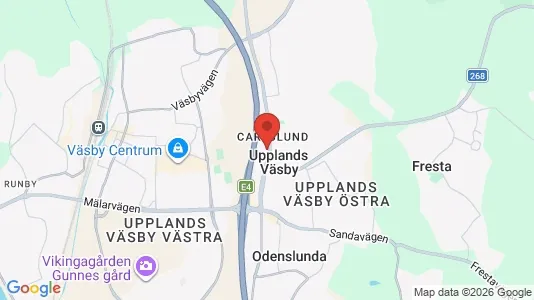 Butikslokaler att hyra i Upplands Väsby - kort over placeringen
