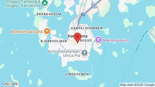 Butikslokaler att hyra i Karlskrona - kort over placeringen