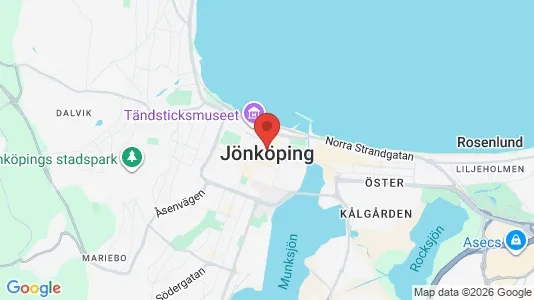 Butikslokaler att hyra i Jönköping - kort over placeringen